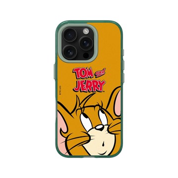 iPhone 16 Pro Clear 憂墨綠 - 湯姆貓與傑利鼠 Tom and Jerry - 大臉傑利鼠