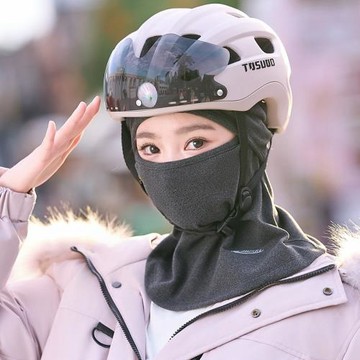 秋冬保暖口罩掛耳脖套護頸圍脖女小圍巾日本秋季防風面罩女護全臉