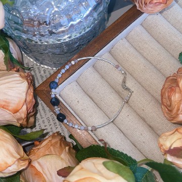 正能量 x 蘇打石 藍紋瑪瑙 純銀 客製 飾品【魔女的坩堝】手鏈