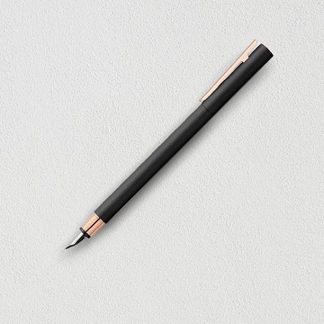 【Faber-Castell】NEO Slim 黑沙袖珍帝黃金鋼筆-EF尖 免費刻字