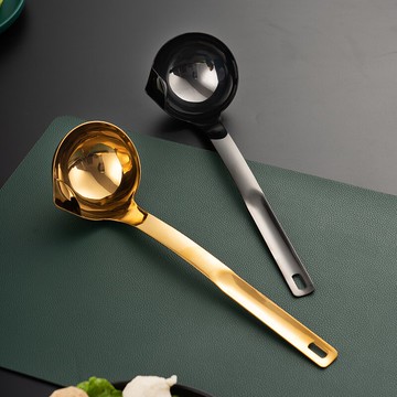 家用湯油分離勺去油勺隔油神器304不銹鋼撇油勺湯勺濾油勺