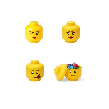 LEGO樂高迷你頭收納盒 (多款可選) 眨眼女孩