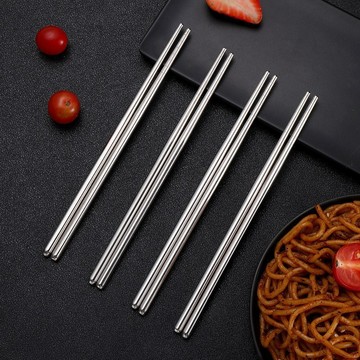 手慢無⚡316不銹鋼筷子 不鏽鋼圓筷-5雙 1雙 筷子 316 不銹鋼筷 圓形筷 不鏽鋼筷子 田螺精選