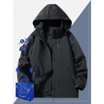 NASA聯名沖鋒衣男款戶外進藏登山山系外套防風防水露營連帽夾克女