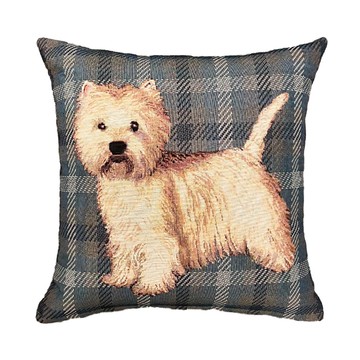 【EM】葡萄牙原裝進口緹花抱枕 西莎犬