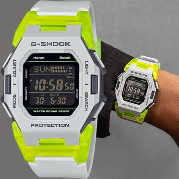 CASIO 卡西歐 G-SHOCK 潮流運動 纖薄時尚未來感藍牙運動電子錶 手錶 GD-B500MW-8