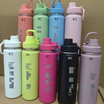 新款跨境304不銹鋼保溫杯大容量戶外露露運動健身瑜伽水杯手提杯