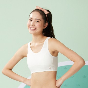 (蝦皮官方商城免運)嬪婷-學生系列-甲殼素 S-LL第一階段短背心(雲朵白) BB1097CR