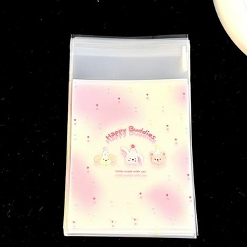 🔥現貨24H秒出🔥星星兔自黏袋 透明自黏袋 透明自封袋 烘焙包裝袋 小卡包裝袋 飾品包裝袋 出卡包材
