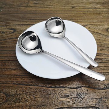 出口加深勺大頭勺子加厚不銹鋼304大頭圓勺 喝粥勺湯匙長柄調料勺