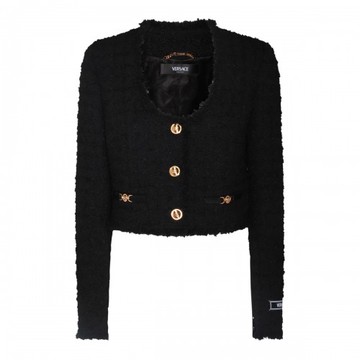Versace - Black Wool Casual Jacket 44