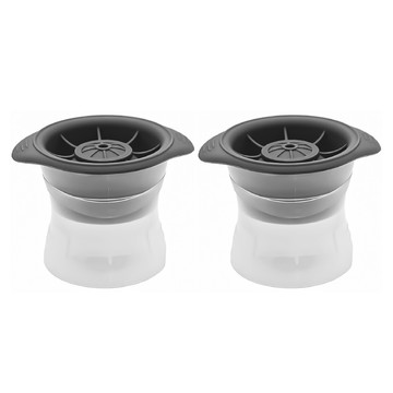 小麥購物 威士忌水晶冰球製冰盒 L967  10 x 10 x 8cm  2個  灰色