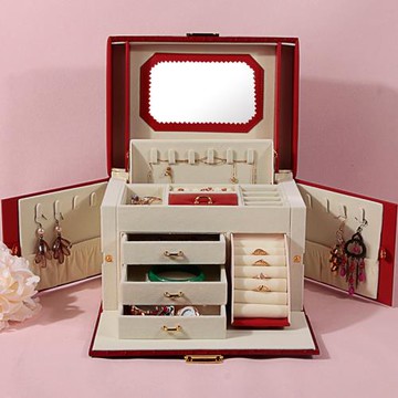 首飾盒木質帶鎖 手飾品戒指化妝盒 首飾盒公主歐式韓國 禮物女