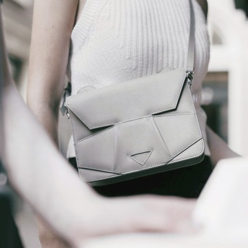 ORIBAGU 摺紙包_灰小熊 側肩包