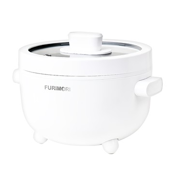 FURIMORI 富力森 多功能電火鍋 2L大容量設計 雙層鍋身 防燙更安全 透明上蓋 烹飪過程一目了然  FU-EH216