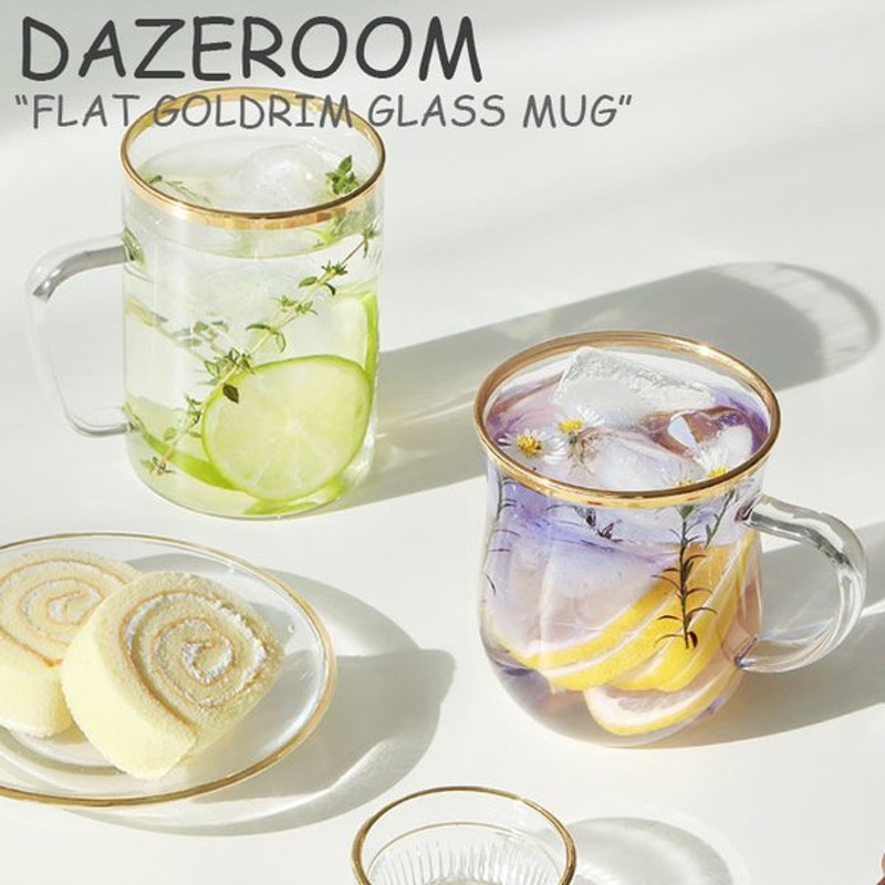 デイズルーム コップ Dazeroom Flat Goldrim Glass Mug フラット ゴールドリム グラス マグ 400ml 450ml 韓国雑貨 Acc 通販 Lineポイント最大get Lineショッピング