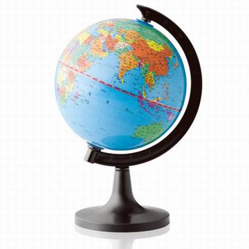 【全塑地球儀-3032-直徑14.2cm-23*16.2*14.2cm-1套/組】行政辦公學生地理教學用品-586003