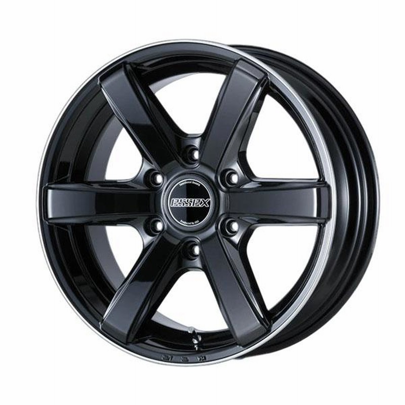 CRS ESSEX ホイール EC-17 17×6.5J +38 1本 ブラックリムフランジ 