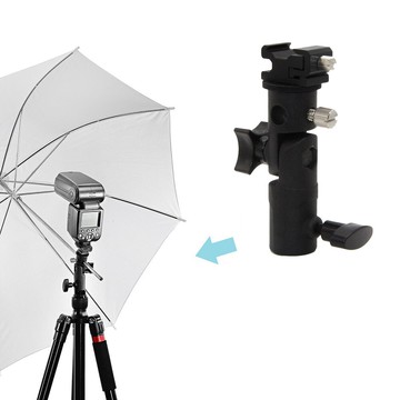 金屬熱靴機頂閃光燈支架 E燈座 傘架底座 可裝反光柔光傘箱引閃器