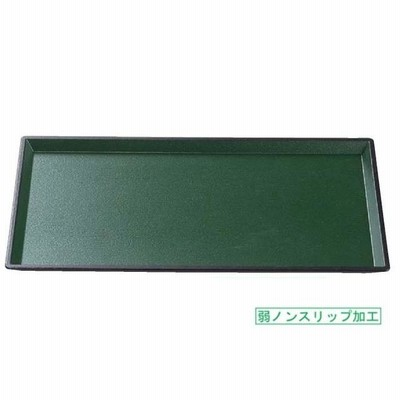 尺１細長清流木目盆 グリーンメタ普賢塗弱SL　[お盆 おぼん トレイ トレー ランチョンマット 漆器 膳 配膳 業務用 家庭用 和風 和食器 お返し 内祝]