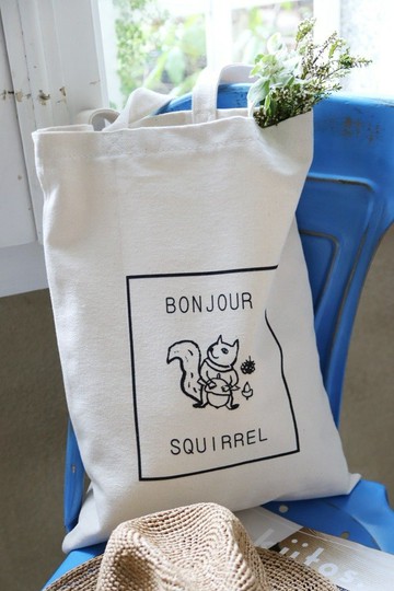 Bonjour松鼠環保購物袋