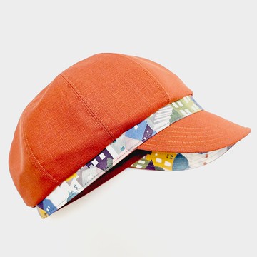 【HiGh MaLi】報童帽/寬帽簷/城市系列/黑夜橘#遮陽#四季可穿搭