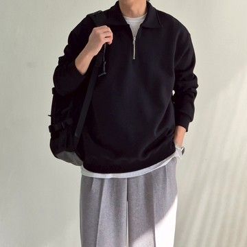 正韓保暖內抓絨翻領半拉鍊長袖上衣 2色 YUPPIE 現貨優惠商品