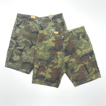 工裝迷彩短褲 純棉水洗 寬松直筒闊腿五分褲軍旅男士休閑青年中褲