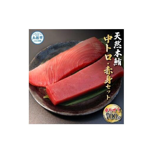 ふるさと納税 高知県 土佐市 天然本鮪 中トロ500g・赤身200g 合せて700g 赤身と中トロのセット