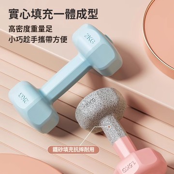 【台灣出貨】馬卡龍小啞鈴 居家健身 浸塑啞鈴 女生瘦手臂 啞鈴 韻律健身 辦公室運動 瘦身器材 防滑不傷地板 居家運動