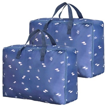 防水牛津布收納袋 Set 2個  大(58 x 38 x 22cm)  藏青魚  1組