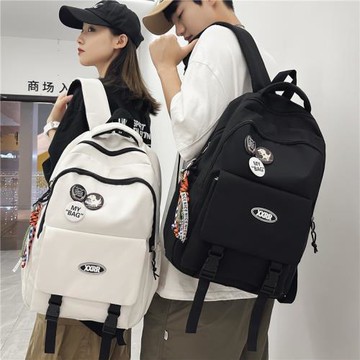 書包女初中生韓版大容量情侶中學生高中生背包男大學生簡約雙肩包