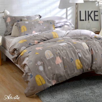 【Great Living格蕾寢飾】英國Abelia 夏日狐狸 特大天絲木漿纖維四件式兩用被床包組