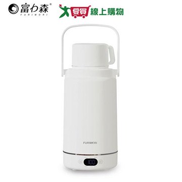 FURIMORI富力森 1.2L全電壓隨行溫控電熱水杯 白 FU-K1210【愛買】