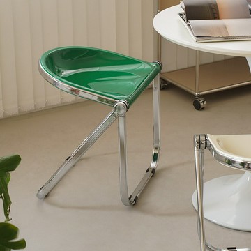 【含稅/免運】 中古網紅餐椅ins極簡休閑奶油風椅子可折疊餐凳臥室梳妝凳化妝凳