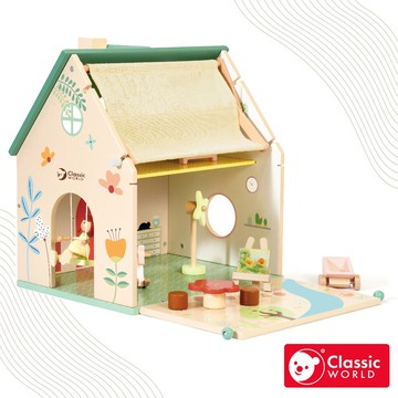 【德國 classic world 客來喜經典木玩】花園小屋/娃娃屋