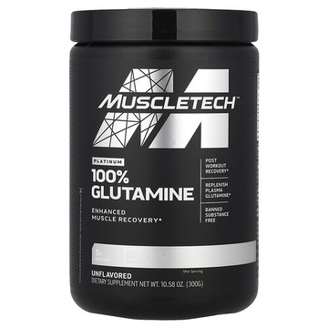 MuscleTech, Platinum 100% 穀氨醯胺，原味，10.58 盎司（300 克）