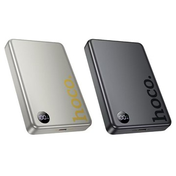 【hoco.浩酷】 (10000mAh) Q34 睿博PD20W數顯磁吸快充移動電源(錆色/鈦金色)