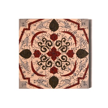 海裡魚75pcs木質拼圖_花磚N Azulejo-N