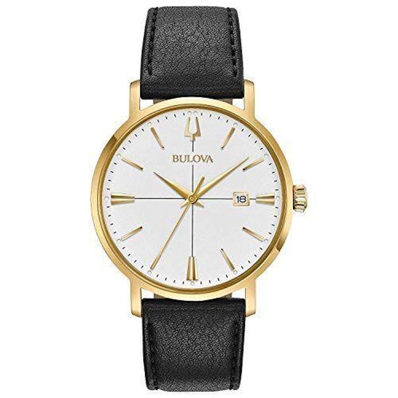 Bulova Mens Analogue Classic Quartz Watch with Leather Strap