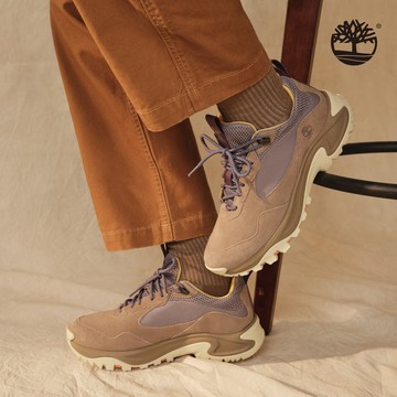 Timberland 男款米灰色防水中筒健行鞋|A6DWJEVG