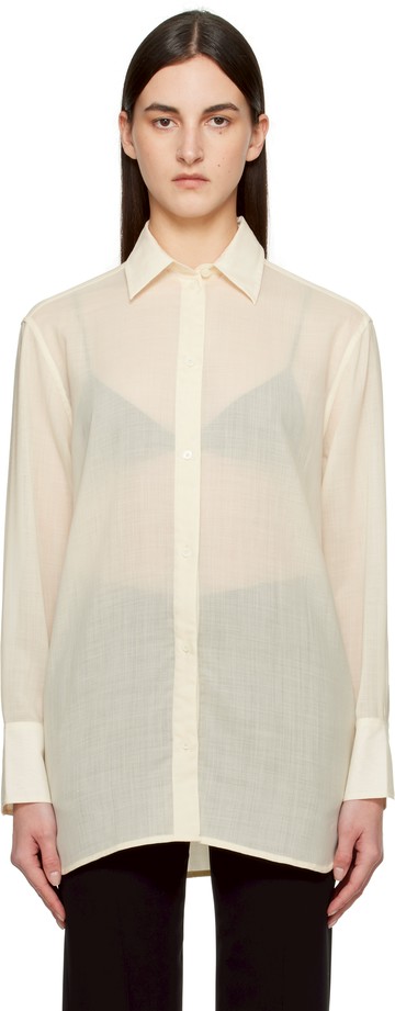 TOTEME 米色 Relaxed Voile 衬衫