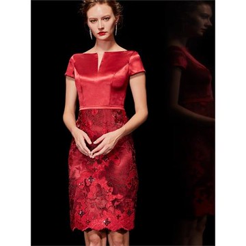 喜媽媽婚宴禮服高貴年輕婆婆洋氣高檔連衣裙丈母娘媽媽洋裝婚禮服