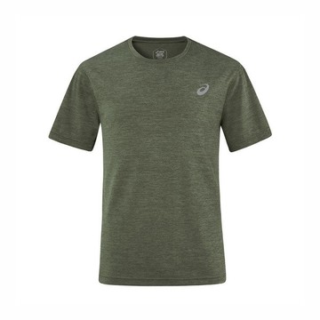 Asics 男女 T恤 運動上衣 休閒短袖 綠 亞版 [2033B833-300]