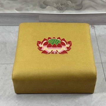 ♡皮革蓮花拜凳拜墊佛堂跪墊拜佛用禪墊磕頭墊拜蹲跪拜凳拜佛