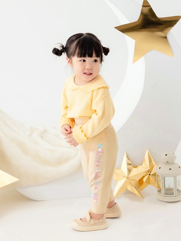 棉質快乾可愛雙子星印花寶寶高腰護肚褲