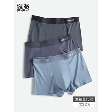 健將男士內褲莫代爾冰絲高檔四角短褲青少年男生平角褲頭2025新款