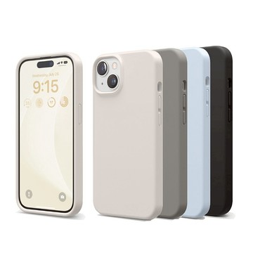 iPhone 15 Plus 6.7吋不沾紋液態矽膠手機殼