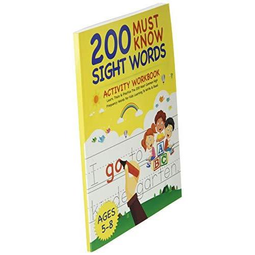 200 Must Know Sight Words Activity Workbook: Learn, Trace  Practice The 20