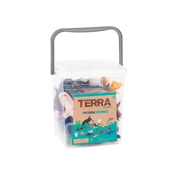 【美國媽咪】TERRA 情境桶 60PCS 叢林世界 史前世界 海洋世界 鄉村世界 動物模型 動物 仿真動物